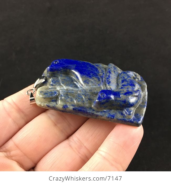 Seals Carved Lapis Lazuli Stone Pendant Jewelry - #ixEs2Ur6E1c-4