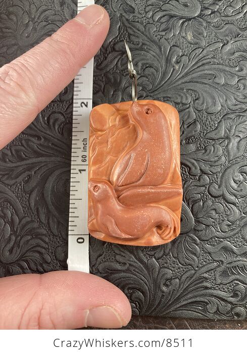 Seals Carved Red Jasper Stone Pendant Jewelry - #0CvkngXpueA-6