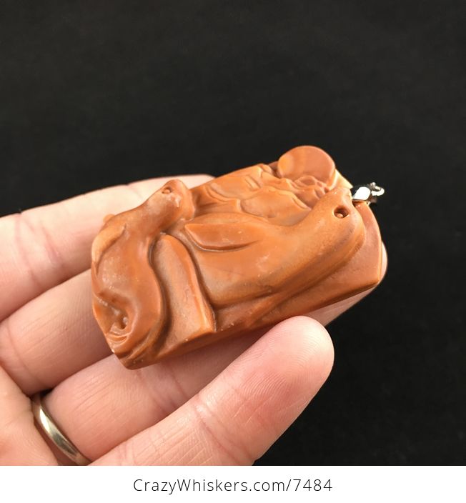 Seals Carved Red Jasper Stone Pendant Jewelry - #W8zhuAkIZ5s-3