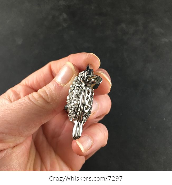 Silver Dolphin Rhinesone Jewelry Necklace Pendant - #gnNVb1EkvPQ-3