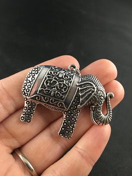 Silver Tone Pendant of an Elephant in Profile #k2gCaJutvh4
