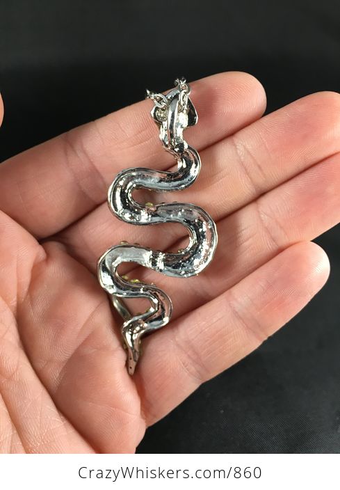 Slithering Snake Pendant with Gradient Rhinestones - #ZeIwDJ4Xkjs-4