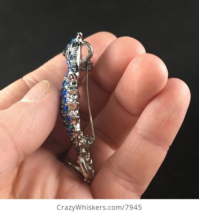 Sold Stunning Blue and Silver Seahorse Pendant and Brooch Jewelry - #gWHBMp1a1LY-3