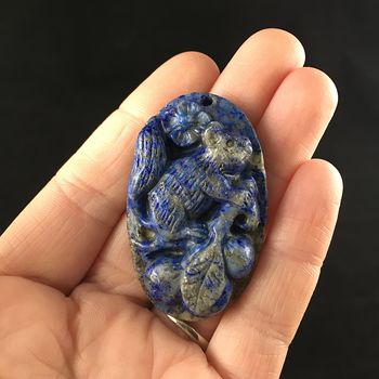 Squirrel Carved Lapis Lazuli Stone Pendant Jewelry #yrd0ltXe9pQ