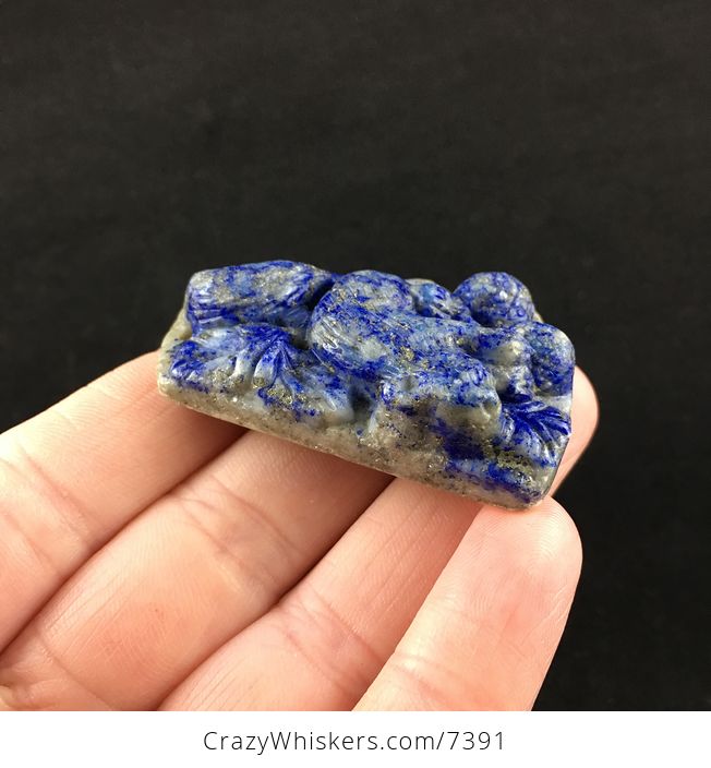 Squirrel Carved Lapis Lazuli Stone Pendant Jewelry - #l3jho8DVlWA-4