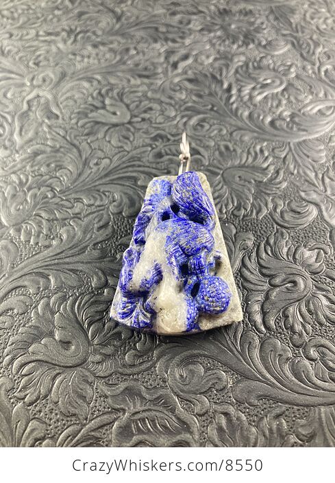 Squirrel Carved Lapis Lazuli Stone Pendant Jewelry - #yTqM1woKPvY-3