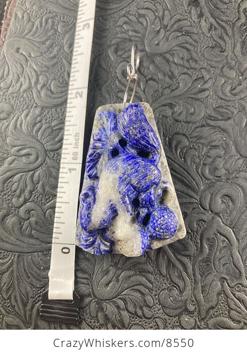 Squirrel Carved Lapis Lazuli Stone Pendant Jewelry - #yTqM1woKPvY-6
