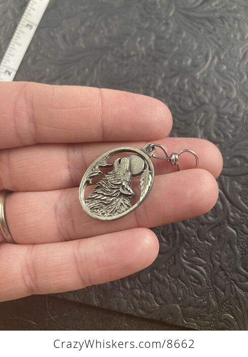 Sterling Silver Howling Wolf Pendant Jewelry Necklace - #v3GZhTbcpxs-4