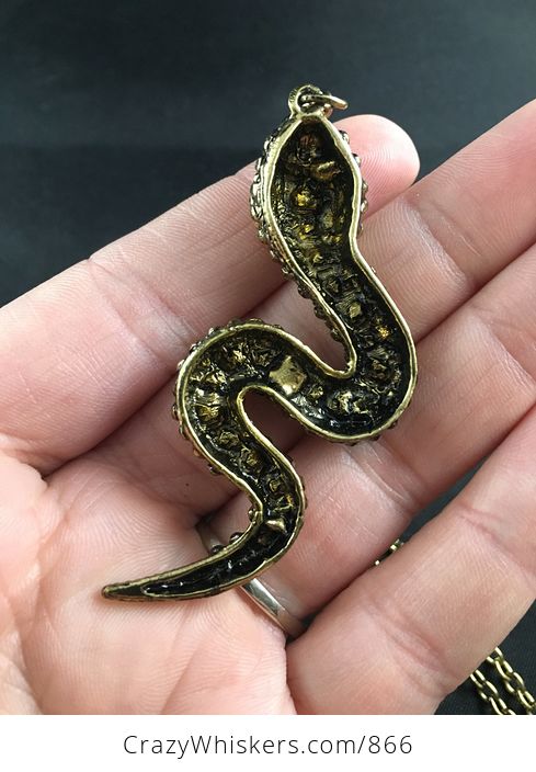 Stunning Slithering Rhinestone Snake Pendant - #6tUgwdyjc4o-4