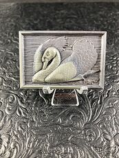 Swan Carved Jasper Stone Pendant Jewelry Mini Art Ornament #J9Weqe7QwxM