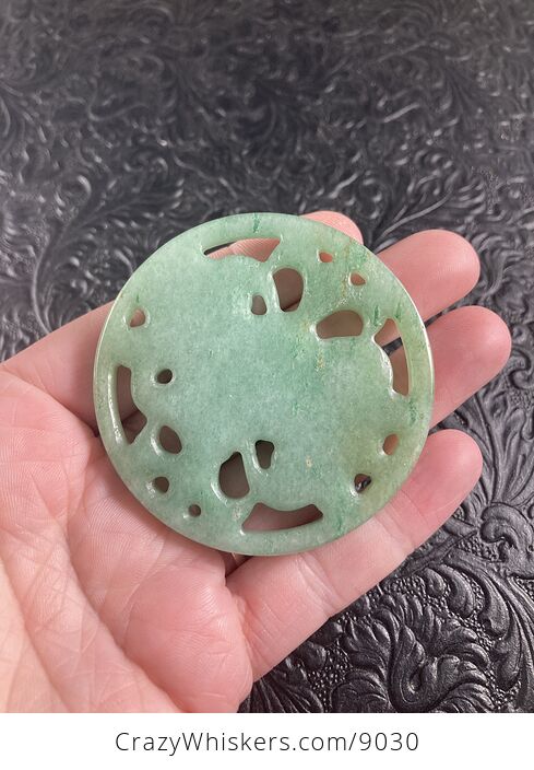 Taurus Bull Carved Green Aventurine Stone Pendant Cabochon Jewelry Mini Art Ornament - #dayeYAACTB8-5