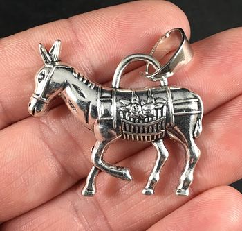 Tibetan Silver Donkey Pendant #tzVeno2lk0Q