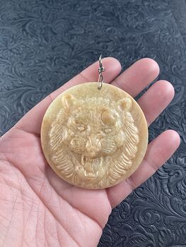 Tiger Carved Jasper Stone Pendant Jewelry Ornament or Mini Art #pxVTdAXFGqQ