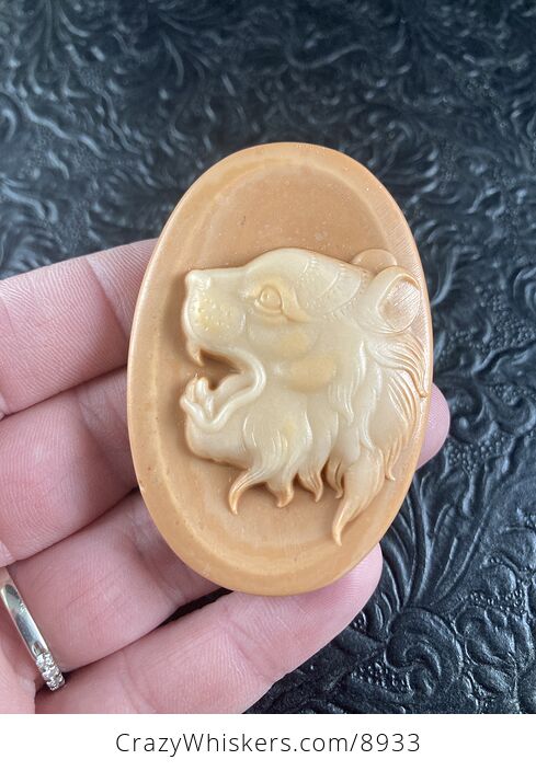 Tiger Carved Mini Art Jasper Stone Pendant Cabochon Jewelry - #lvqG72egDqQ-4