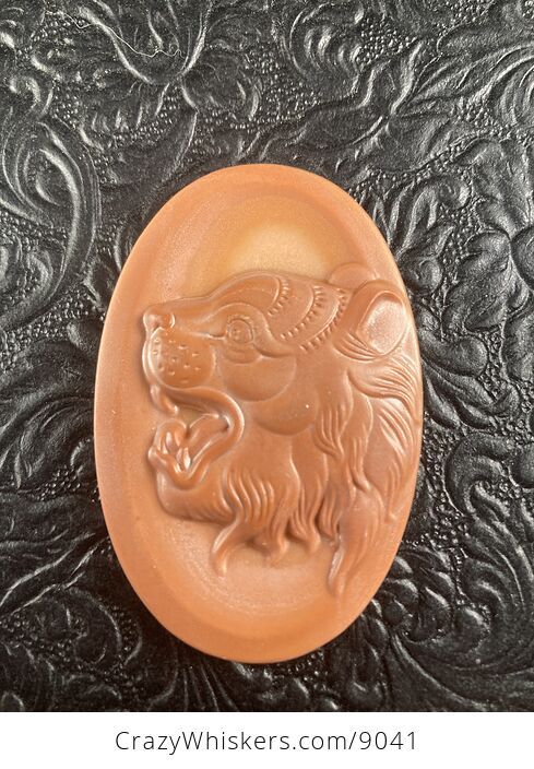 Tiger Carved Mini Art Red Malachite Stone Pendant Cabochon Jewelry - #gfLIIbxEnnY-4