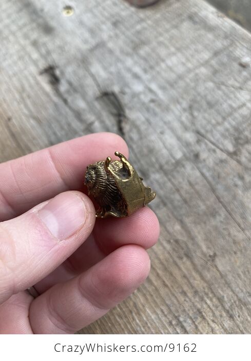 Tiny Brass Snail Figurine - #ufDhPiv8MwA-2