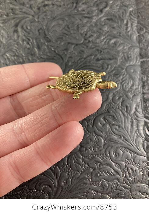 Tiny Brass Tortoise Turtle - #0bAqbw0eZ4Y-3