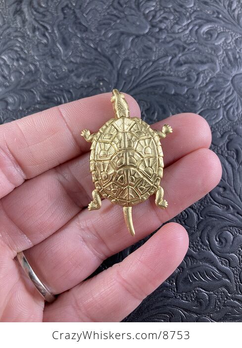 Tiny Brass Tortoise Turtle - #0bAqbw0eZ4Y-1