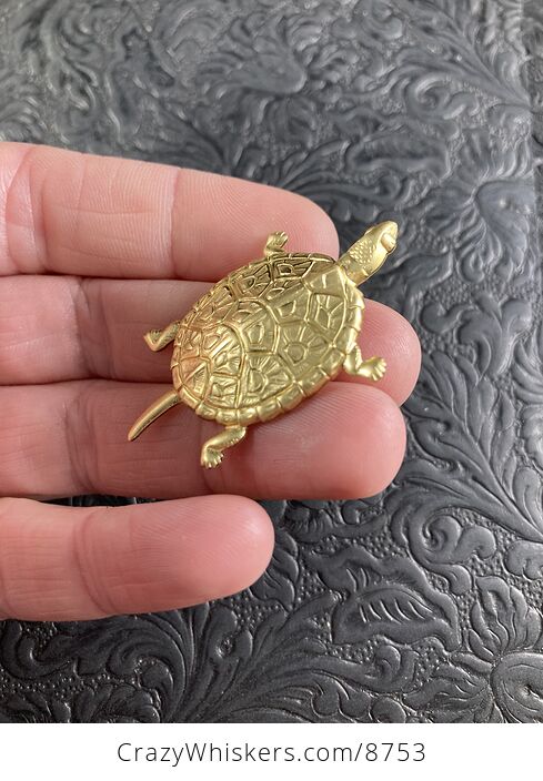Tiny Brass Tortoise Turtle - #0bAqbw0eZ4Y-2