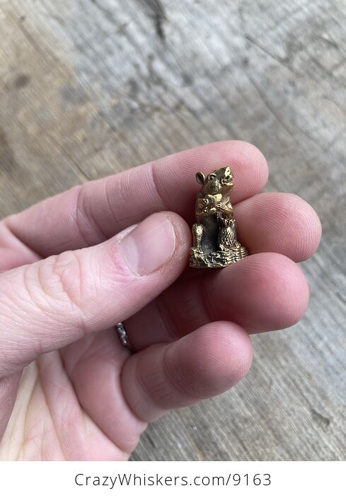 Tiny Rat Brass Figurine - #WCKMZg7aicQ-3