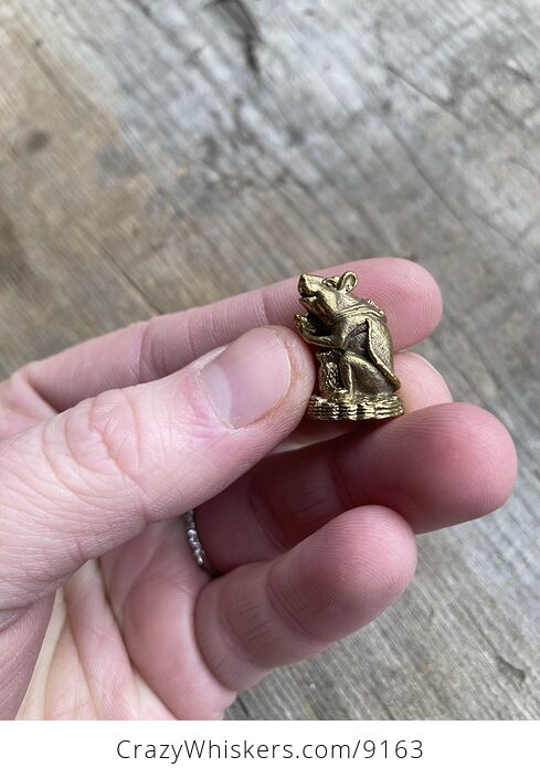 Tiny Rat Brass Figurine - #WCKMZg7aicQ-4