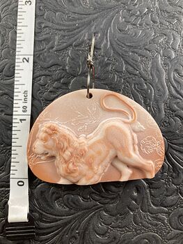 Victorian Styled Male Lion Carved Red Jasper Stone Pendant Jewelry Mini Art Ornament #ntaApoo2e0w