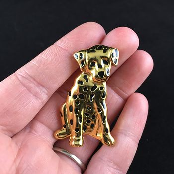 Vintage Ak Anne Klein Sitting Dalmatian Dog Brooch Pin Jewelry #AnNhmy9Si3k