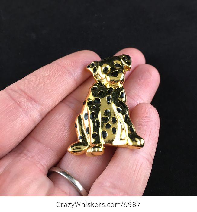 Vintage Ak Anne Klein Sitting Dalmatian Dog Brooch Pin Jewelry - #AnNhmy9Si3k-2