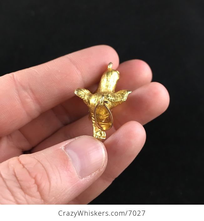Vintage Gold Toned Elephant Jewelry Penant - #l37U9BupXIo-5