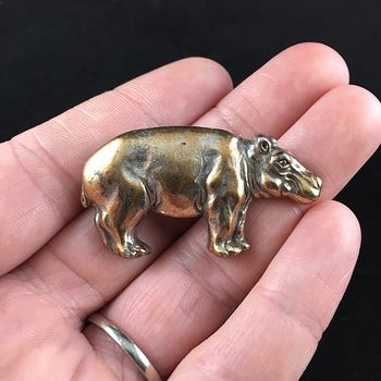 Vintage Hippopotamus Hippo Jewelry Brooch Pin #ApAPepLgQB8