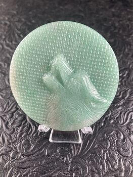 Wolf Carved Mini Art Green Aventurine Stone Pendant Cabochon Jewelry #aOTwOVdmTTg